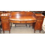 A late George III mahogany pedestal sideboard,