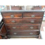 An 18th century oak chest,