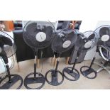 Five assorted Honeywell free standing fans