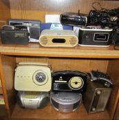 A Bush radio together with a collection of digital and analogue radios (Sold as seen,