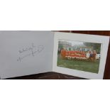 A Mervyn Davies signed photograph together with other signed ephemera together with an England v