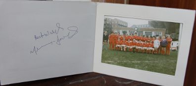 A Mervyn Davies signed photograph together with other signed ephemera together with an England v