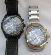 A Citizen Eco-Drive Chronograph WR 100 together with another Citizen Eco Drive