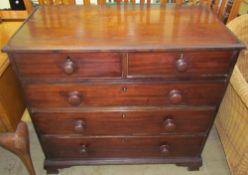 A 19th century mahogany chest,