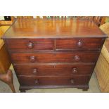 A 19th century mahogany chest,