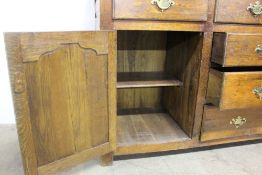 An 18th century style North Wales oak dresser,