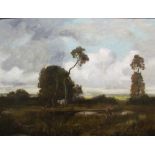 19th century continental school Landscape scene Oil on canvas