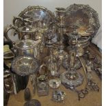 A Matthew Boulton coffee pot together with assorted electroplate etc