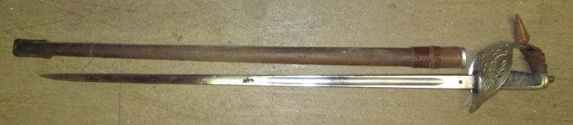 A George V Sidney Heath of Swansea dress sword,