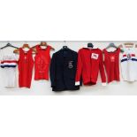 A blazer with an applied blazer badge for "Great Britain Athletics, European Championships 1974",