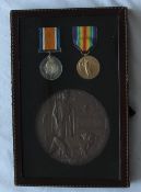 Two World War I Medals including the War Medal and Victory Medal issued to G-13709 PTE C. R. J.