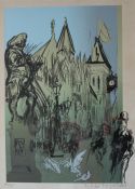 Feliks Topolski High Courts of Justice in the Strand Signed in pencil Limited edition print, No.