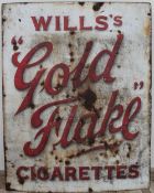A Wills's Gold Flake Cigarettes enamel advertising sign, 106.