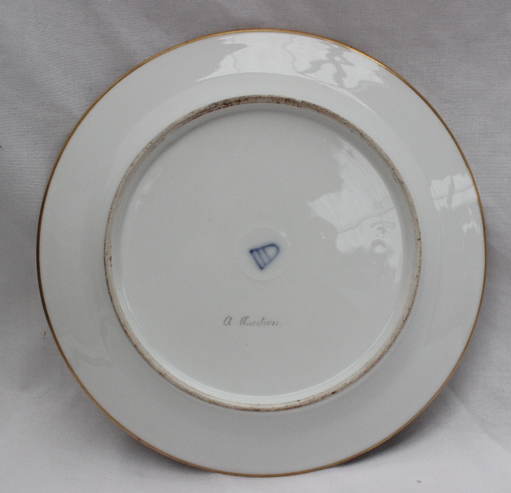 A Vienna style porcelain cabinet plate, titled "A Question", - Bild 5 aus 5