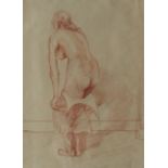 In the style of Harry Holland Study of a nude Red charcoal 32 x 24cm *****WITHDRAWN******