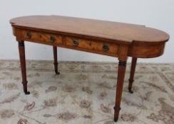 A 19th century satinwood centre table,