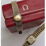 A Lady's 9ct yellow gold Omega Ladymatic wristwatch,