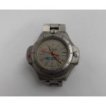 A Texswiss quartz Hewlett Packard wristwatch, the reverse inset with a compass,