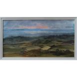 Gareth Thomas Landscape scene Above Llangennith Watercolour Signed and dated 1997 Attic Gallery
