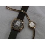 A Lady's 9ct yellow gold wristwatch,