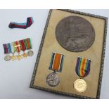 Two World War I medals including The War medal and Victory medal issued to K-690 PTE E B Grover R.