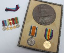 Two World War I medals including The War medal and Victory medal issued to K-690 PTE E B Grover R.