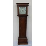 An 18th century oak cased longcase clock,
