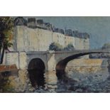 Norman Lloyd Sur Seine Oil on board Signed 17.