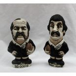Two John Hughes pottery Groggs including Graham Mourie, 15cm high and Sid Going,