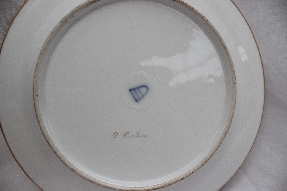 A Vienna style porcelain cabinet plate, titled "A Question", - Bild 4 aus 5
