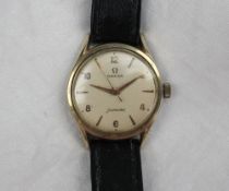 A Gentleman's Omega Seamaster wristwatch, the circular dial with Arabic numerals and batons,