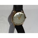 A Gentleman's 9ct yellow gold Longines wristwatch,