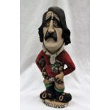 A John Hughes pottery Grogg of Gerald Davies in a British Lions jersey, with raised collar,