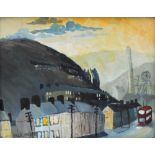 Nick Holly Last Bus Trehafod Acrylic Signed and dated 1996 26 x 31cm