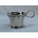 An Edward VII silver mug, with a panelled body and ring handle, Chester.