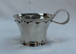 An Edward VII silver mug, with a panelled body and ring handle, Chester.