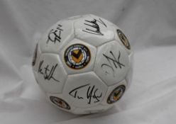 A Newport County AFC 1912 / 1989 exiles signed football