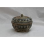 A Chinese pottery bowl and cover,