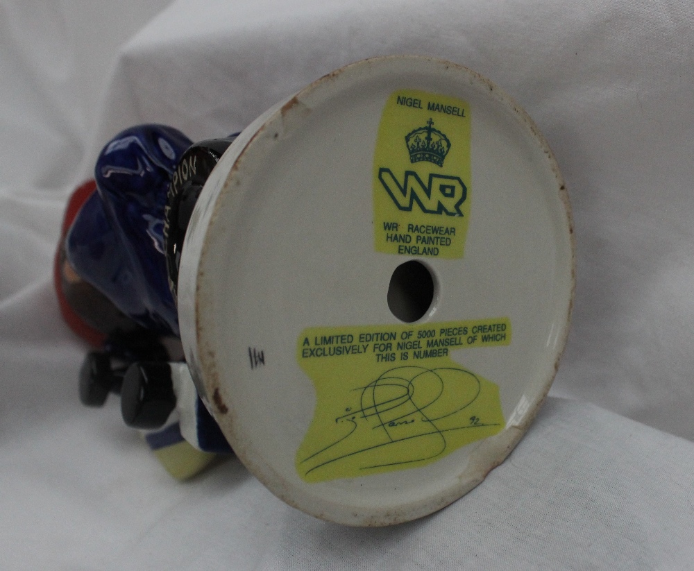 A WR Racewear limited edition toby jug of Nigel Mansell, - Bild 5 aus 9