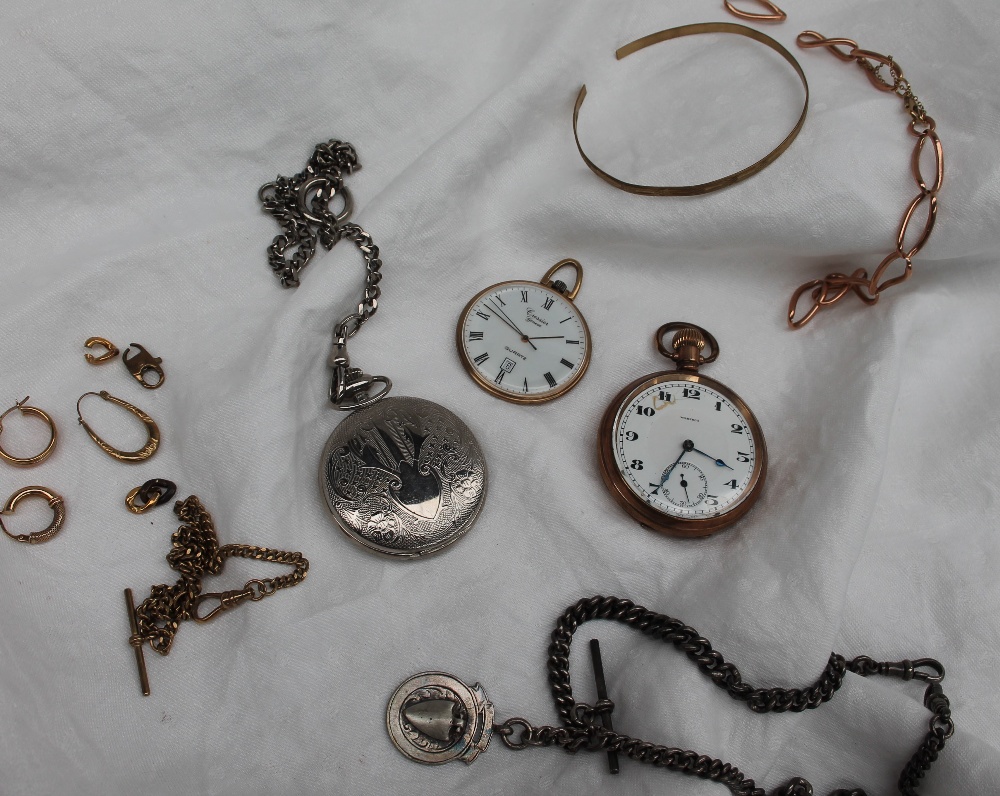 A 9ct yellow gold open faced pocket watch,