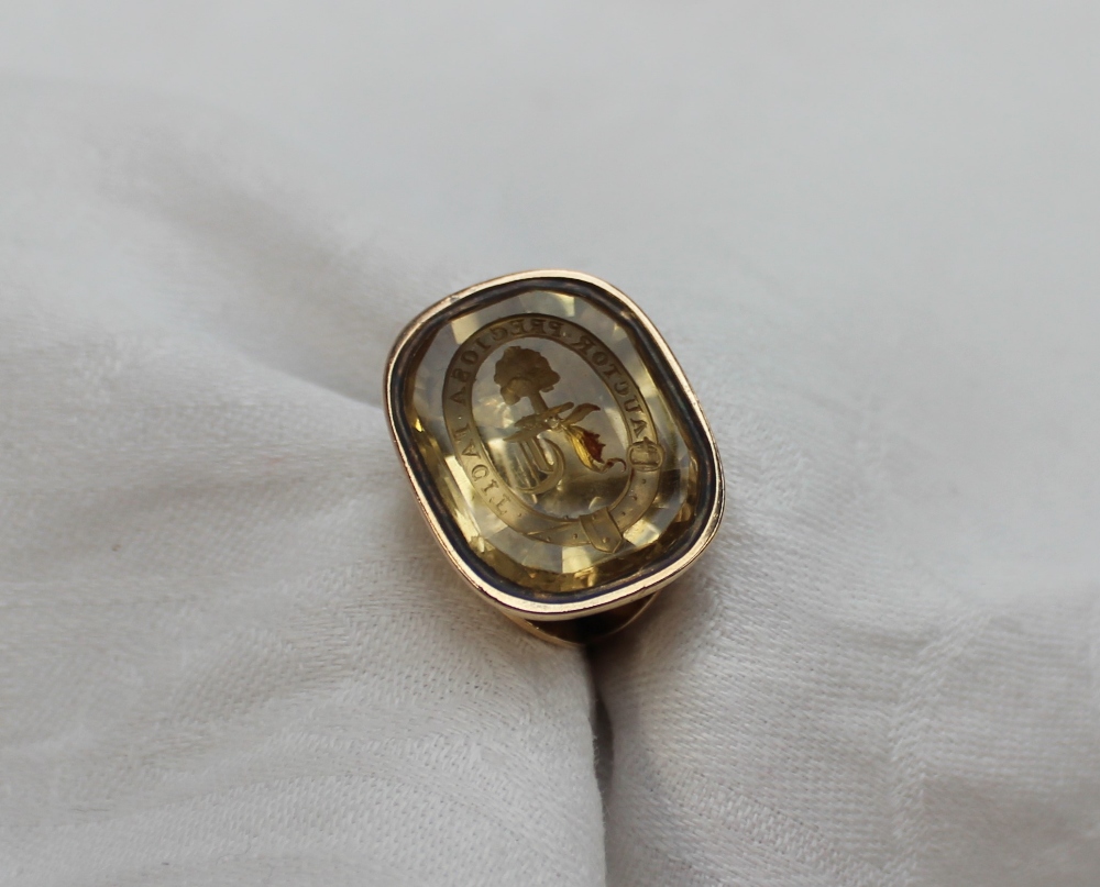 A yellow metal fob seal, - Image 3 of 5