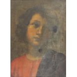 19th century British School Head and shoulders study Oil on canvas 37.