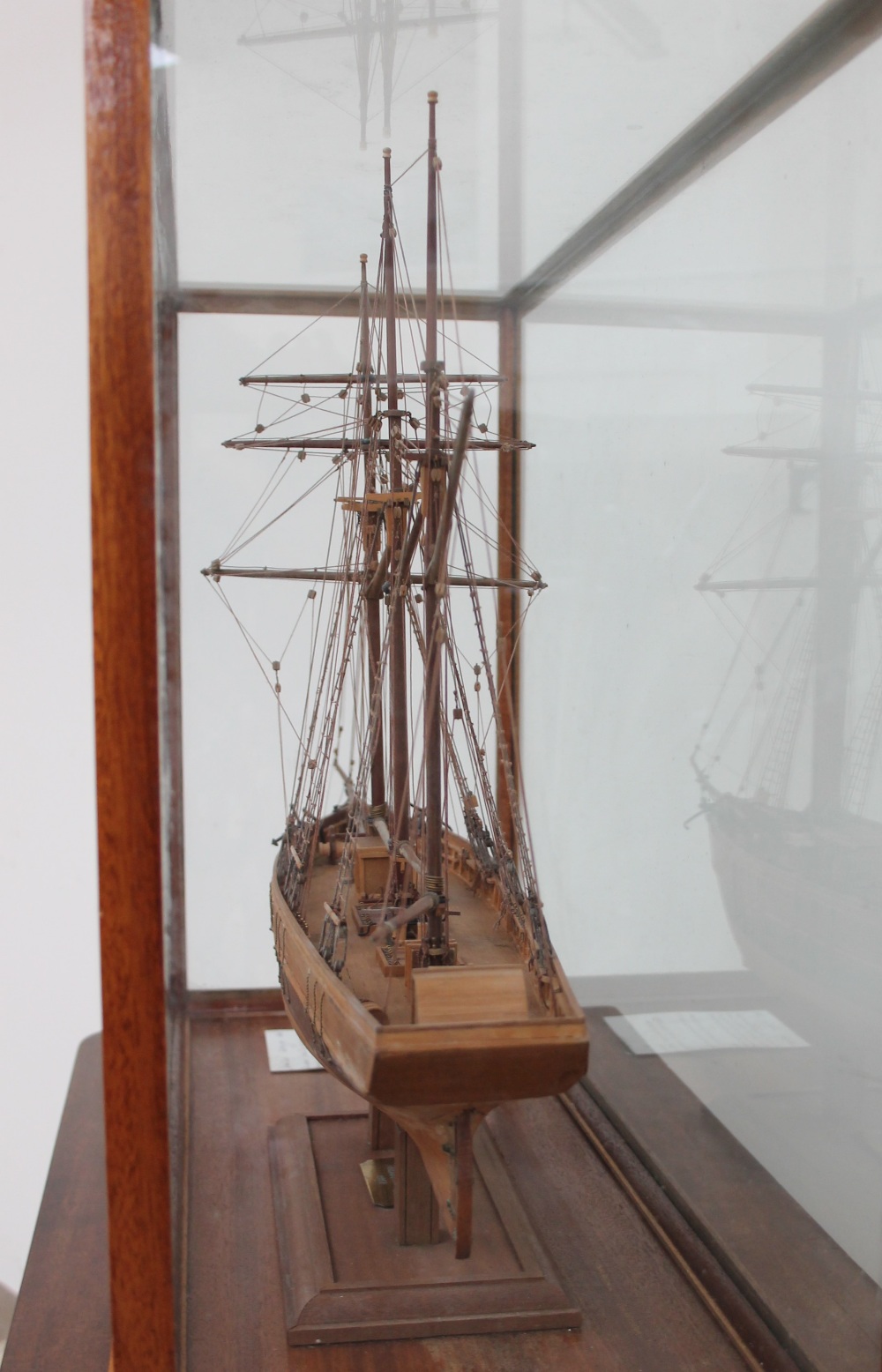 A scratch built model Ship, the "Rhoda Mary" contained in a glazed case, 84. - Image 3 of 3