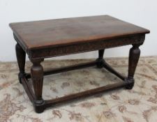 An 18th century style oak refectory table,