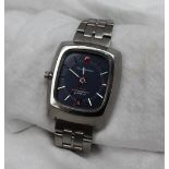 An Omega Constellation Electroquartz f8192Hz steel gentleman`s bracelet wristwatch,