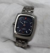 An Omega Constellation Electroquartz f8192Hz steel gentleman`s bracelet wristwatch,