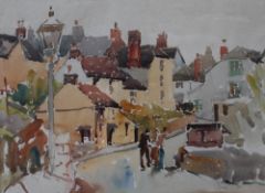 Will Evans A street scene Watercolour 24 x 33cm