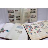 Three stocks books of stamps, including Elizabeth II regionals, world stamps, Postage Due,