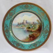 A Minton bone china cabinet plate,