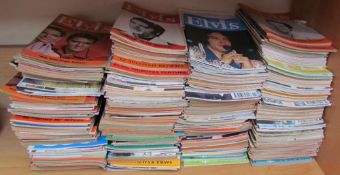 A large collection of Elvis magazines,